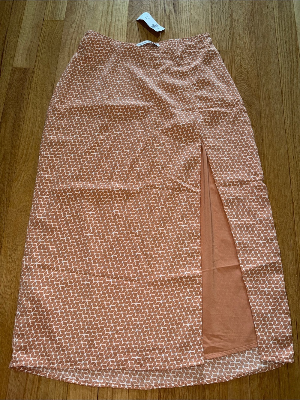 NWT Abercrombie & Fitch Geometric Printed Side Slit Midi Skirt Sz S
